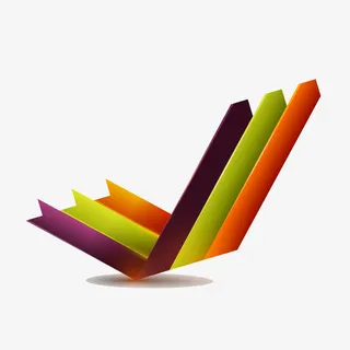 矢量纸折箭头免抠