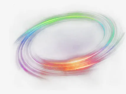 手绘七彩光效素材免抠