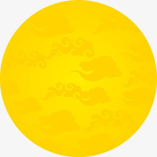 黄色月亮祥云中秋背景