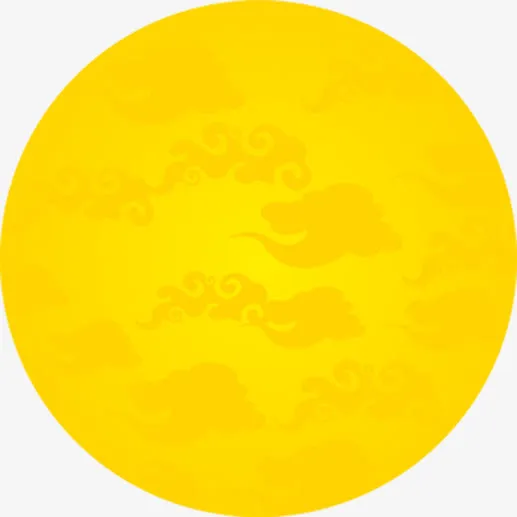 黄色月亮祥云中秋背景
