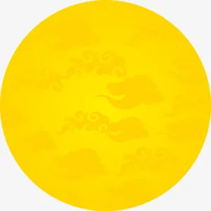 黄色月亮祥云中秋背景