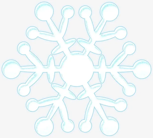 卡通雪花免抠