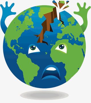 地球的震动裂纹免抠