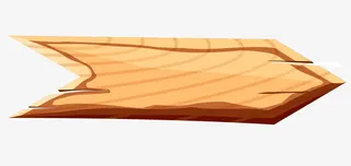 卡通实木箭头边框免抠