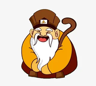 卡通笑脸土地公免抠