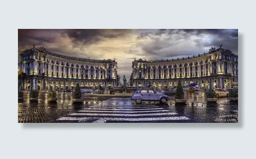 弧形别墅广场海报背景 弧形别墅广场海报背景