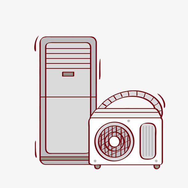 手绘空调机免抠