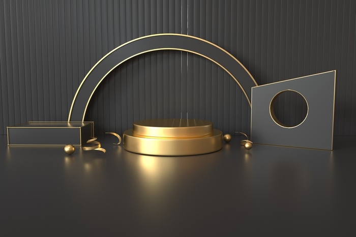 C4D，黑金，舞台，高端高清