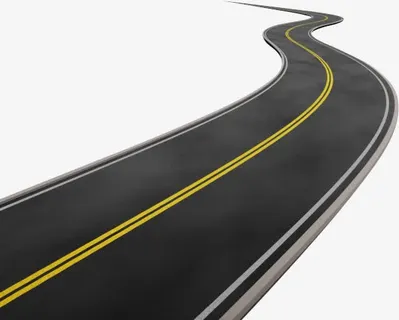 手绘高清高速公路免抠