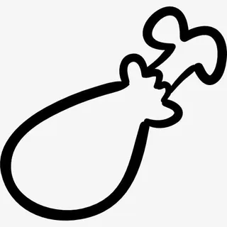 肉骨头肉概述手工绘制的食物图标免抠