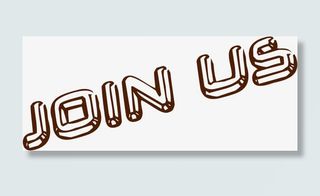 joinus立体英文字海报免抠