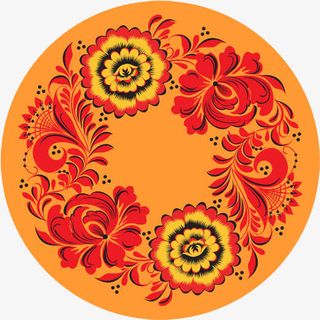 圆环鲜花造型免抠