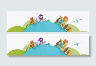 扁平化城市背景