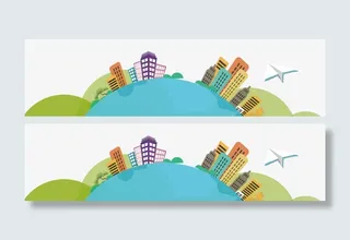 扁平化城市背景