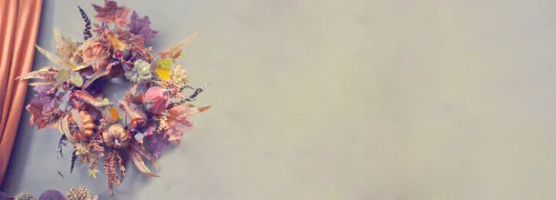 南瓜花瓣banner创意设计