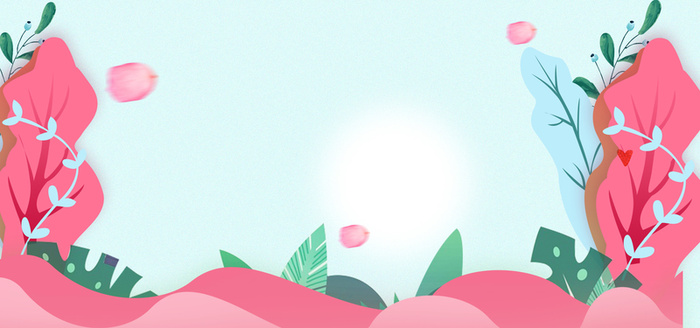 卡通扁平插画五一出游季banner背景高清