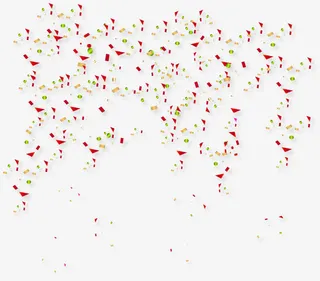 彩色几何三角碎片免抠