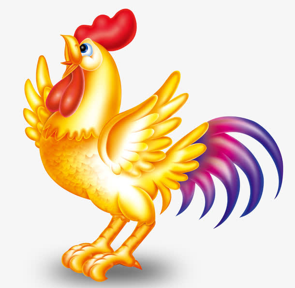 金鸡图案免抠