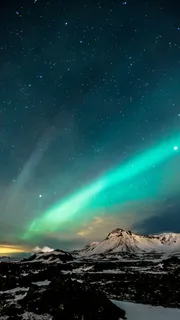 蓝色极光景色H5背景素材高清