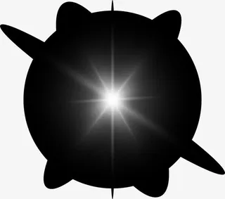 白色闪耀光芒效果元素免抠