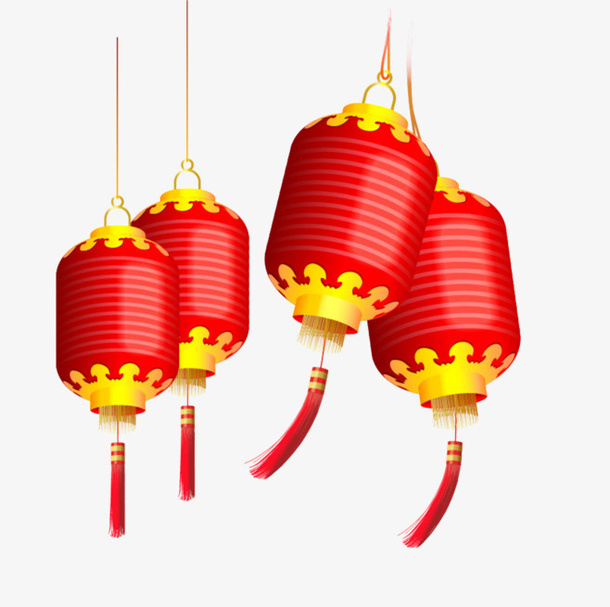 中国风红灯笼PNG免抠