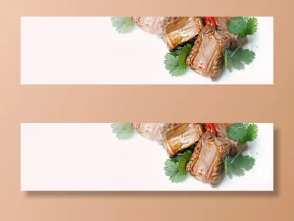 红烧排骨banner创意设计免抠