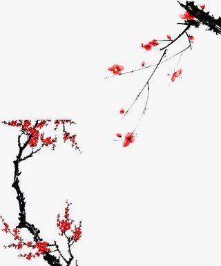 水墨梅花免抠