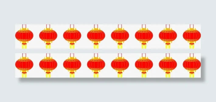 手绘中式婚礼灯笼舞台免抠
