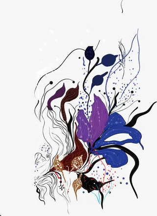 创意花纹矢量印染素材免抠