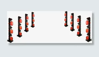 中式婚礼灯笼舞台免抠