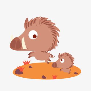 卡通可爱豪猪矢量图免抠