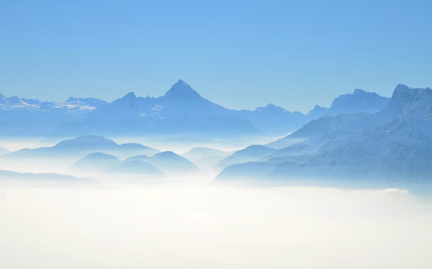 烟雾缭绕山峦叠嶂仙境免抠