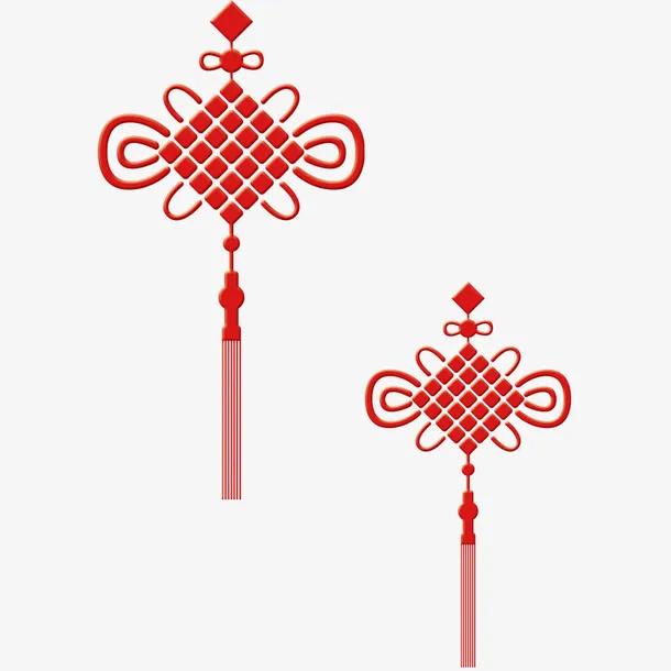 红色中国结免抠