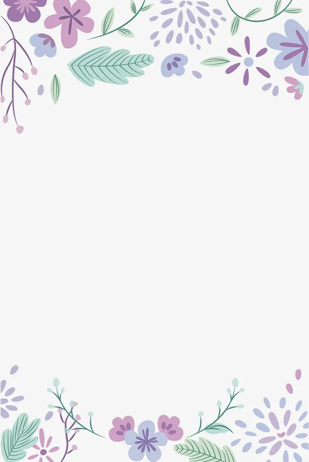 春季手绘小清新花草装饰边框免抠手绘/卡通卡通元素