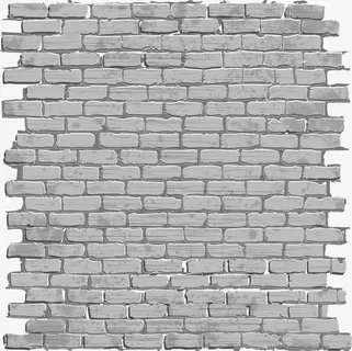 黑色简约砖墙免抠