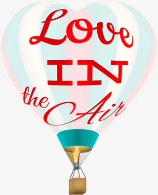 矢量字母和热气球免抠