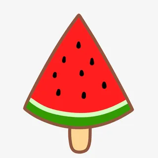 卡通，高清，西瓜雪糕免抠
