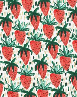 红色草莓底纹免抠 红色草莓底纹免抠