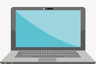 扁平化笔记本电脑免抠