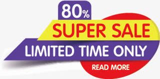 促销打折条幅设计矢量素材免抠