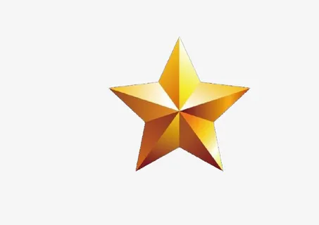 金黄色手绘五星免抠节日国庆节元素 金黄色手绘五星免抠节日国庆节元素