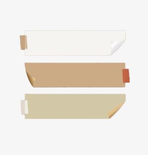 手绘彩色几何贴纸便条纸免抠