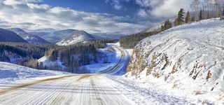 冬天野外道路背景高清