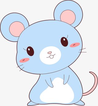 Q版可爱卡通萌萌哒小动物十二生肖鼠免抠