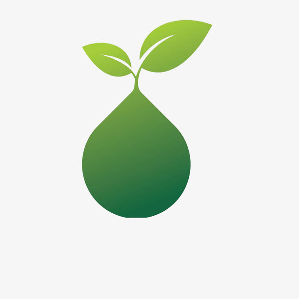 简约的绿色的无毒标志PNG免抠