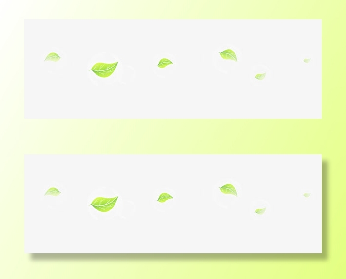 绿叶漂浮免抠漂浮叶子元素