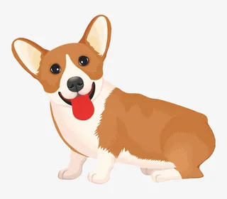 可爱的卡通宠物狗免抠