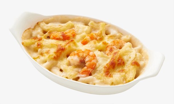 虾仁海鲜焗饭PNG免抠