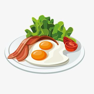 矢量手绘西式早餐免抠