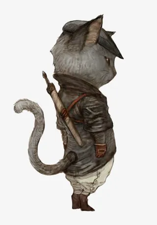 卡通战士小猫免抠